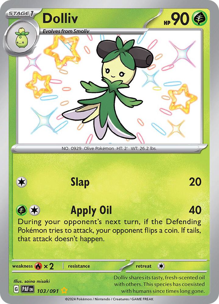 Pokemon Dolliv 103/91 Paldean Fates