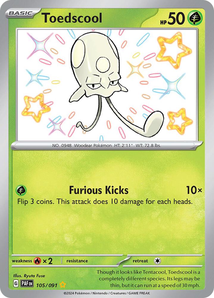 Pokemon Toedscool 105/91 Paldean Fates