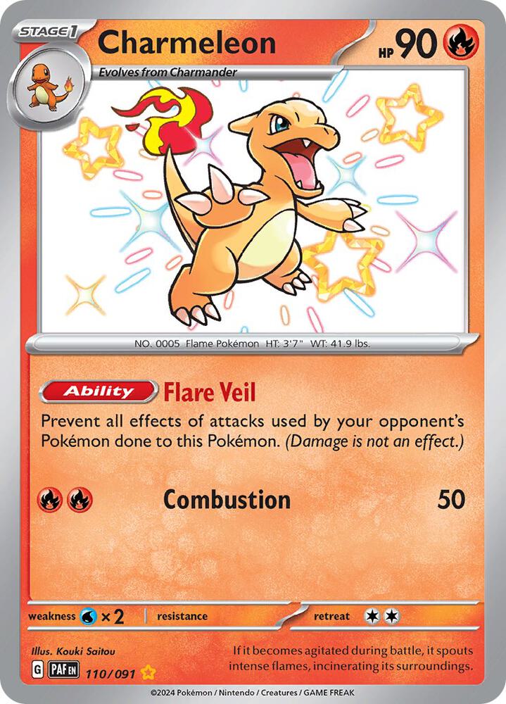Pokemon Charmeleon 110/91 Paldean Fates