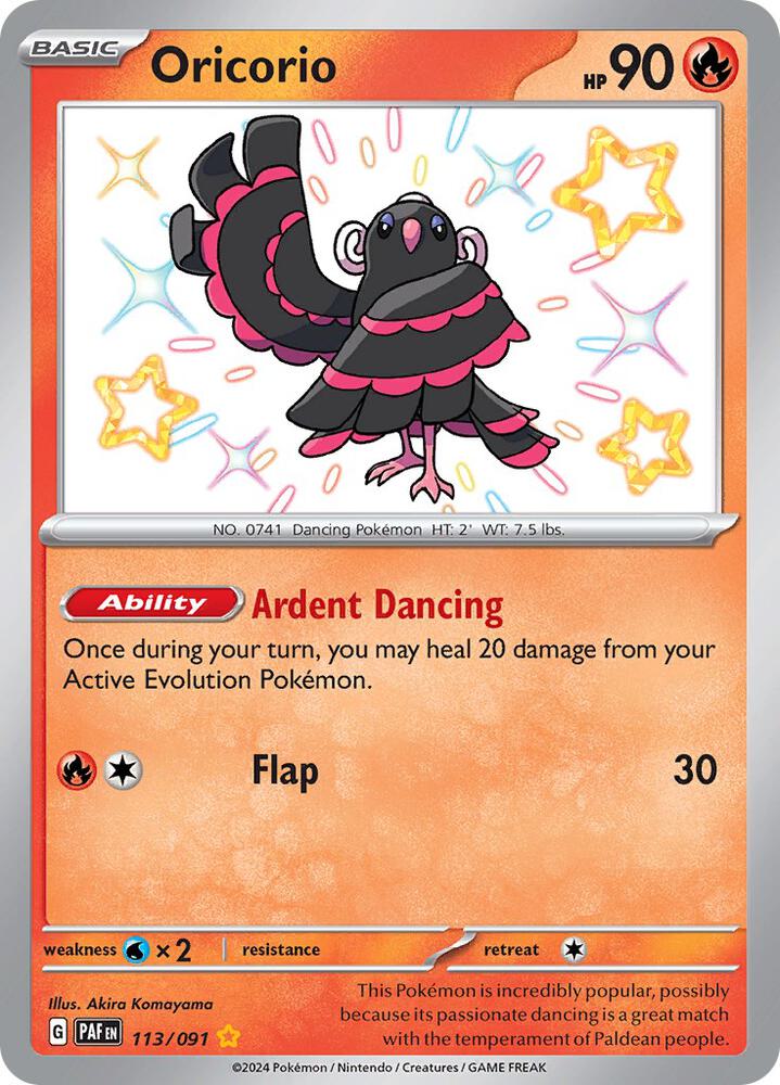 Pokemon Oricorio 113/91 Paldean Fates