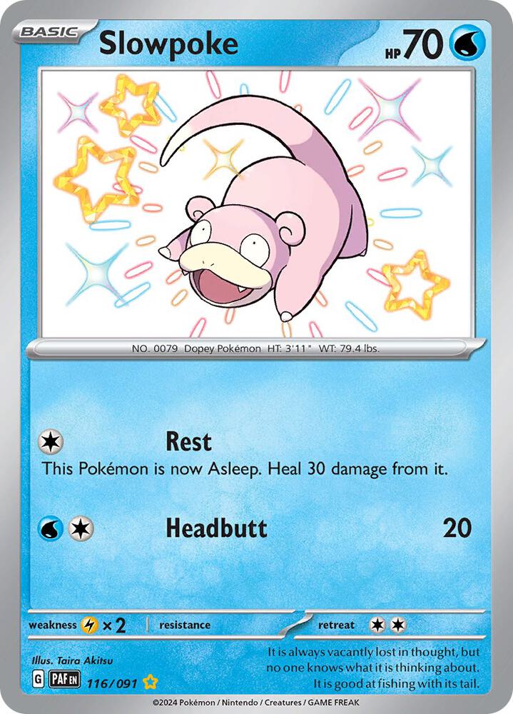 Pokemon Slowpoke 116/91 Paldean Fates