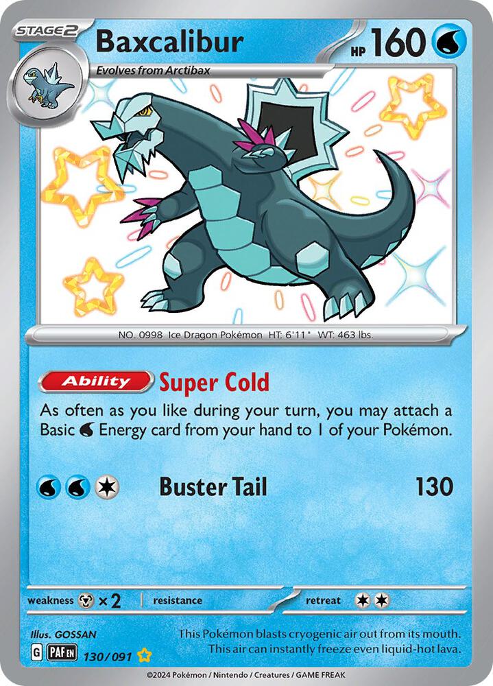Pokemon Baxcalibur 130/91 Paldean Fates