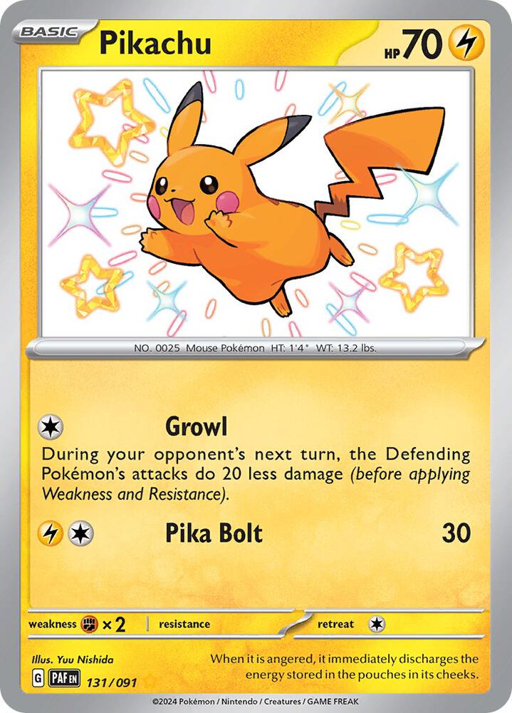 Pokemon Pikachu 131/91 Paldean Fates