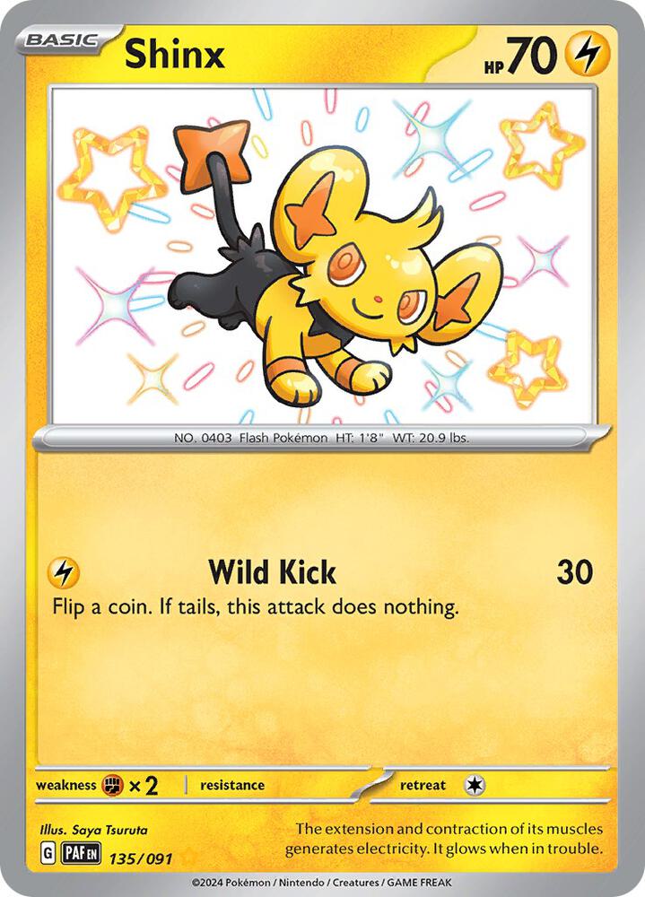 Pokemon Shinx 135/91 Paldean Fates