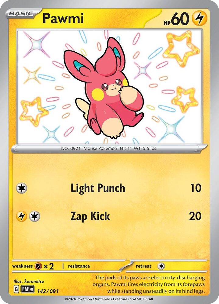 Pokemon Pawmi 142/91 Paldean Fates