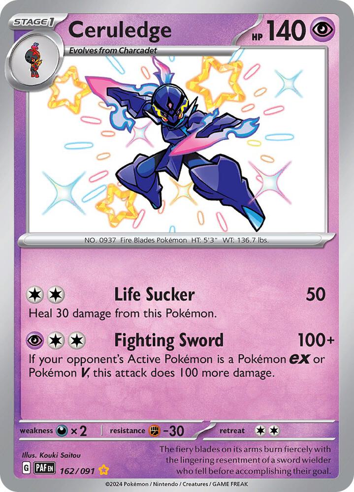 Pokemon Ceruledge 162/91 Paldean Fates