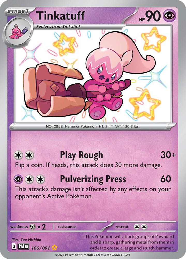 Pokemon Tinkatuff 166/91 Paldean Fates