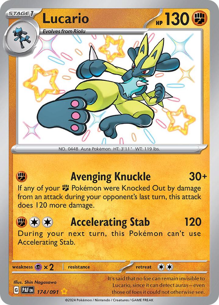 Pokemon Lucario 174/91 Paldean Fates