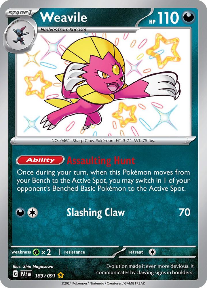 Pokemon Weavile 183/91 Paldean Fates