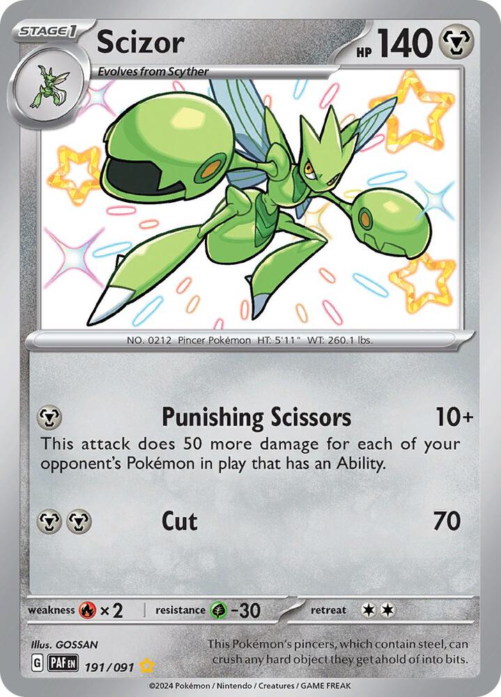 Pokemon Scizor 191/91 Paldean Fates