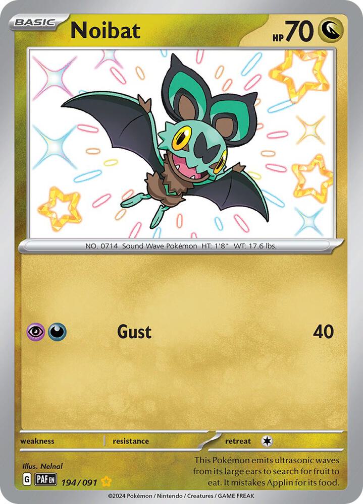 Pokemon Noibat 194/91 Paldean Fates