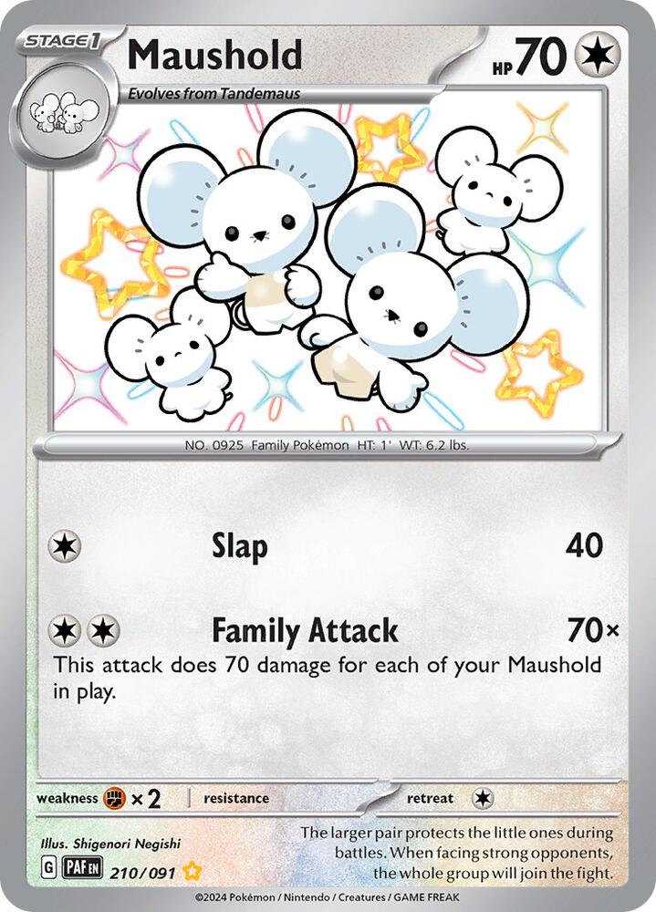 Pokemon Maushold 210/91 Paldean Fates