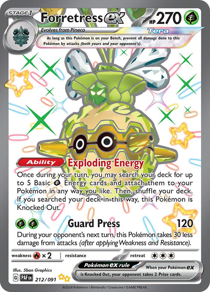 Pokemon Forretress ex 212/91 Paldean Fates