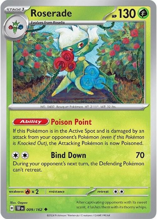 Pokemon Roserade 9/162 Temporal Forces