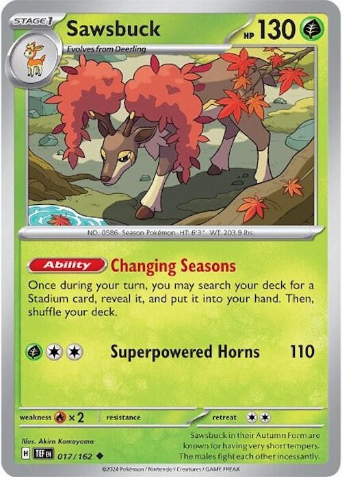 Pokemon Sawsbuck 17/162 Temporal Forces