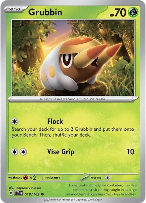 Pokemon Grubbin 18/162 Temporal Forces