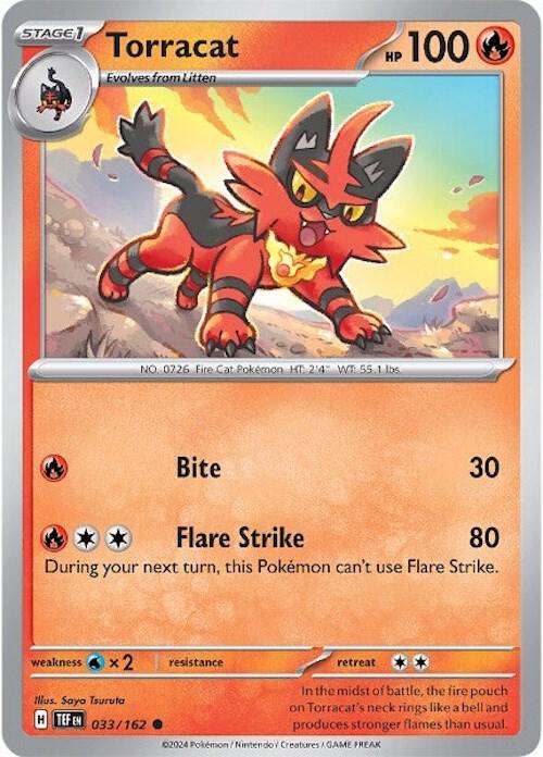 Pokemon Torracat 33/162 Temporal Forces