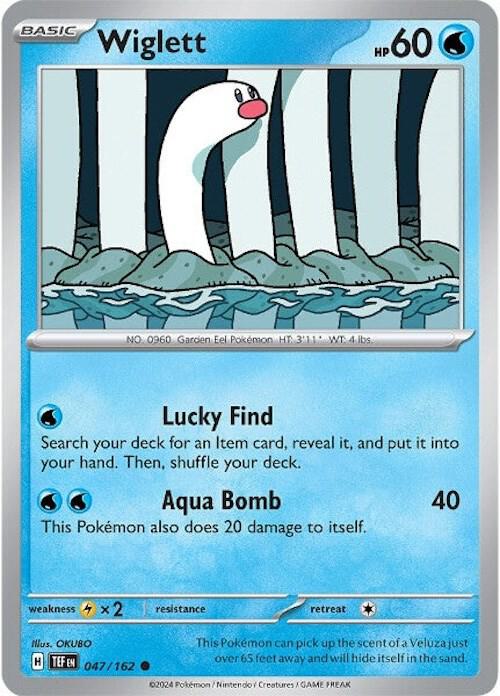 Pokemon Wiglett 47/162 Temporal Forces