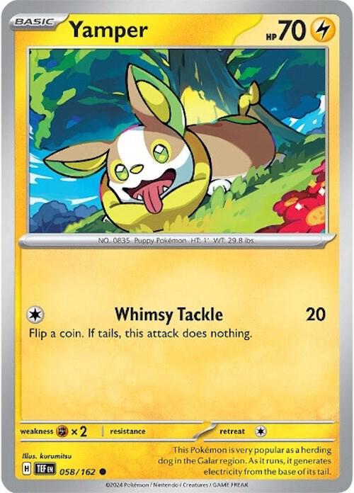 Pokemon Yamper 58/162 Temporal Forces