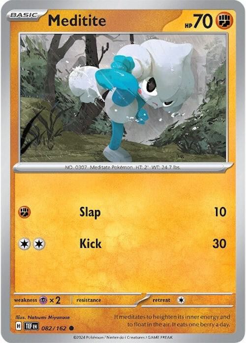 Pokemon Meditite 82/162 Temporal Forces