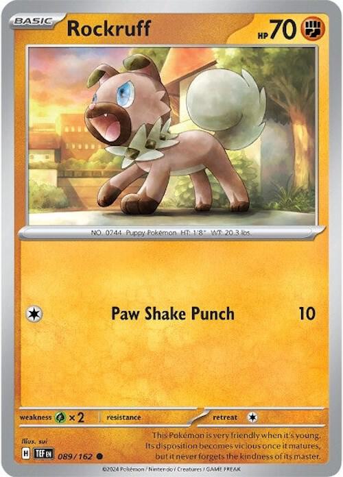 Pokemon Rockruff 89/162 Temporal Forces