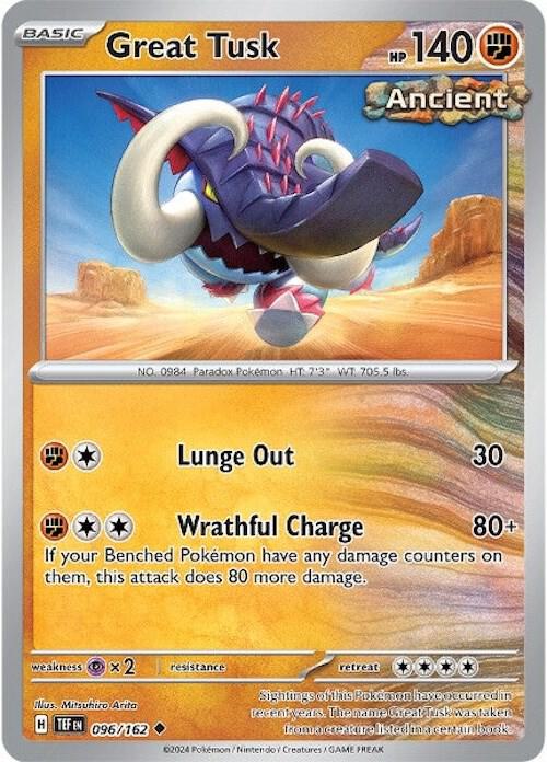 Pokemon Great Tusk 96/162 Temporal Forces