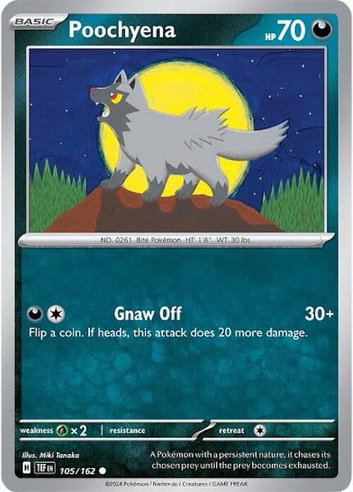 Pokemon Poochyena 105/162 Temporal Forces