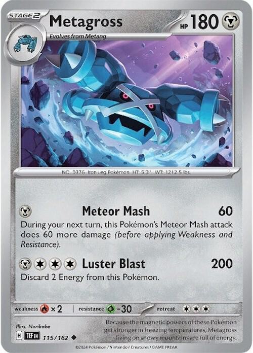 Pokemon Metagross 115/162 Temporal Forces