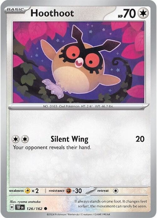 Pokemon Hoothoot 126/162 Temporal Forces