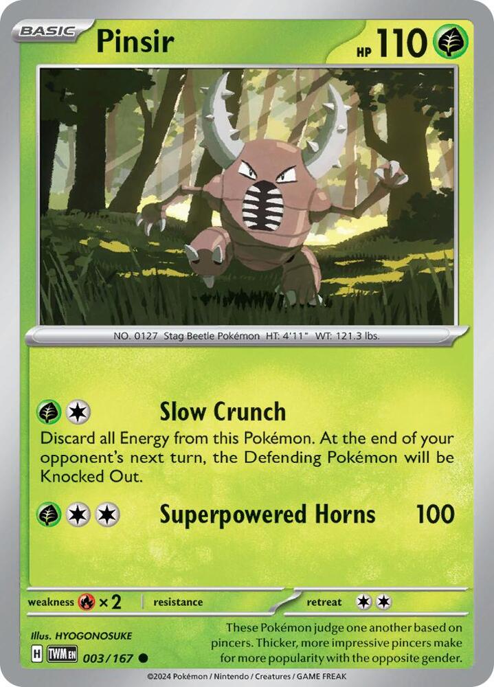 Pokemon Pinsir 3/167 Twilight Masquerade