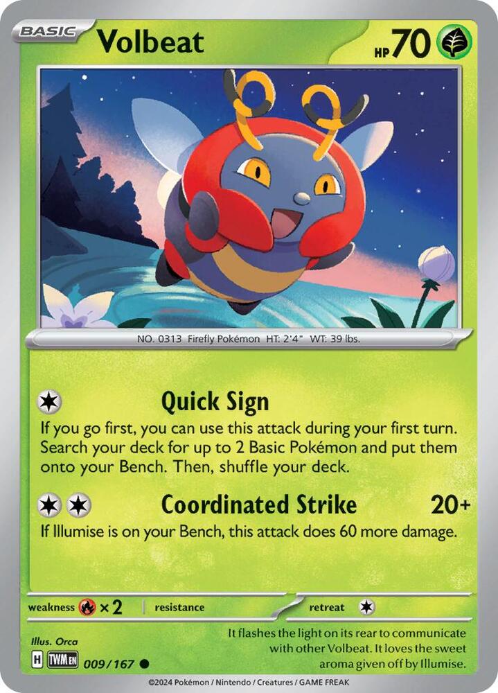 Pokemon Volbeat 9/167 Twilight Masquerade