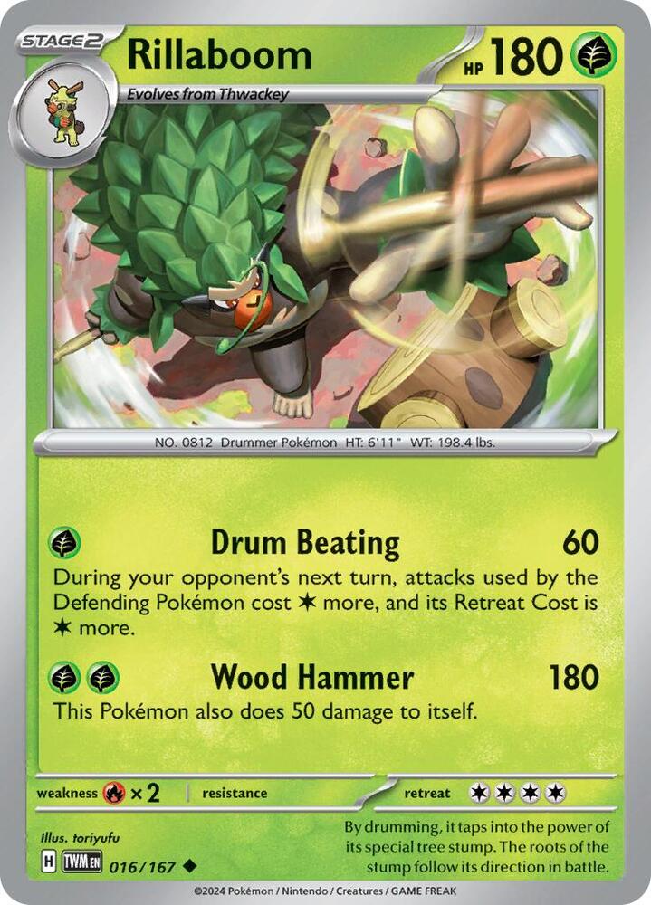 Pokemon Rillaboom 16/167 Twilight Masquerade