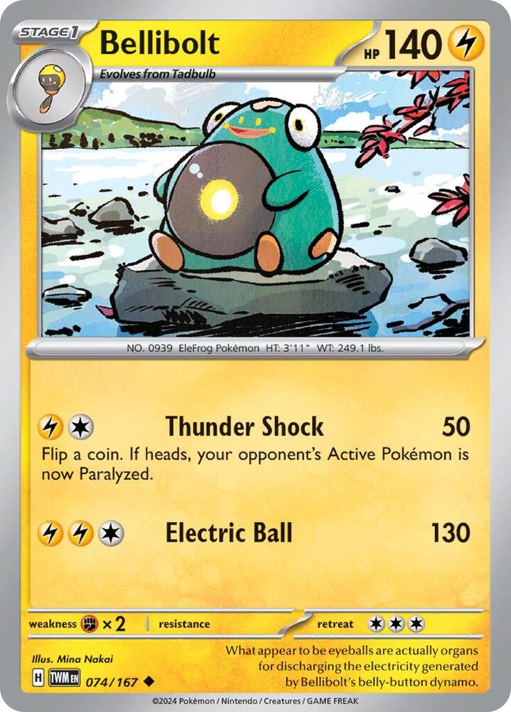 Pokemon Bellibolt 74/167 Twilight Masquerade