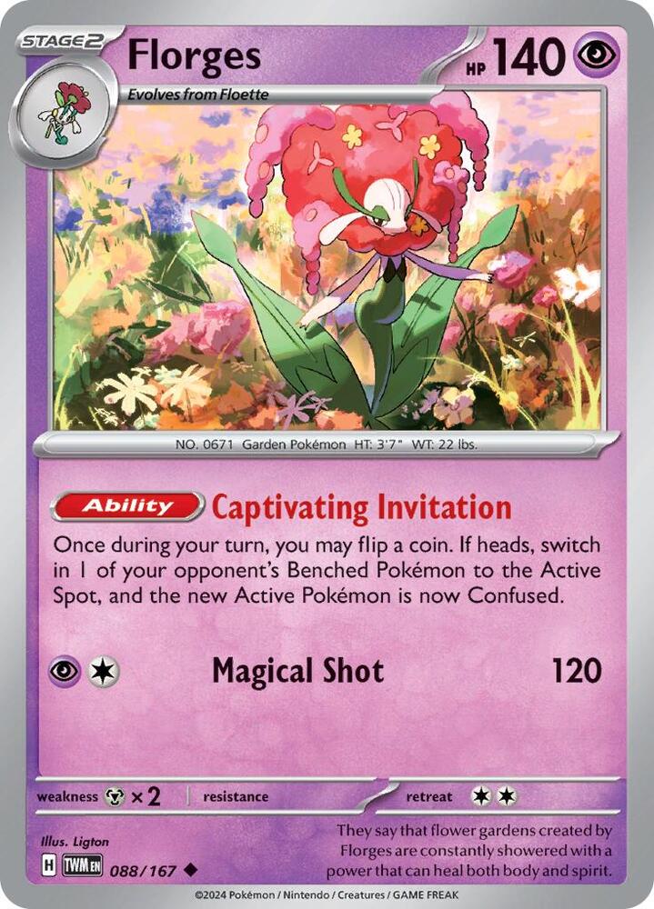 Pokemon Florges 88/167 Twilight Masquerade