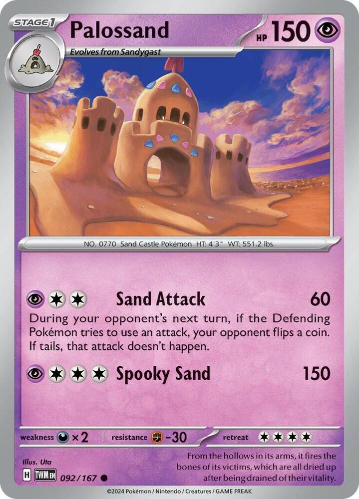 Pokemon Palossand 92/167 Twilight Masquerade