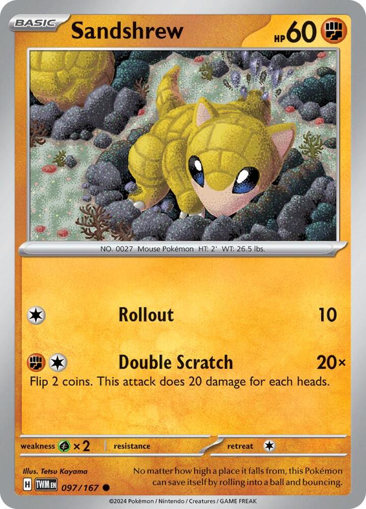 Pokemon Sandshrew 97/167 Twilight Masquerade