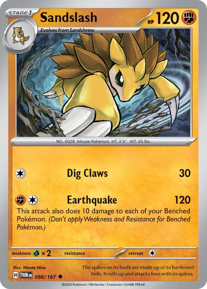 Pokemon Sandslash 98/167 Twilight Masquerade