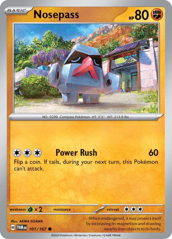 Pokemon Nosepass 101/167 Twilight Masquerade