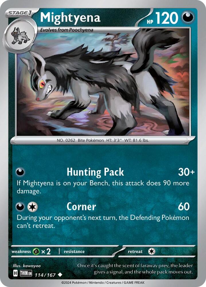 Pokemon Mightyena 114/167 Twilight Masquerade