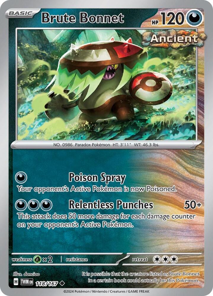 Pokemon Brute Bonnet 118/167 Twilight Masquerade