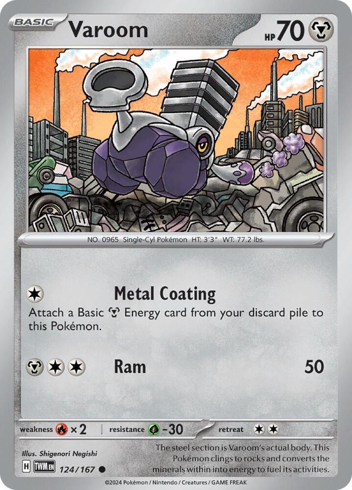 Pokemon Varoom 124/167 Twilight Masquerade