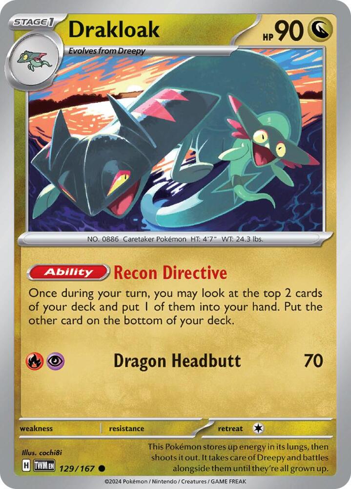 Pokemon Drakloak 129/167 Twilight Masquerade
