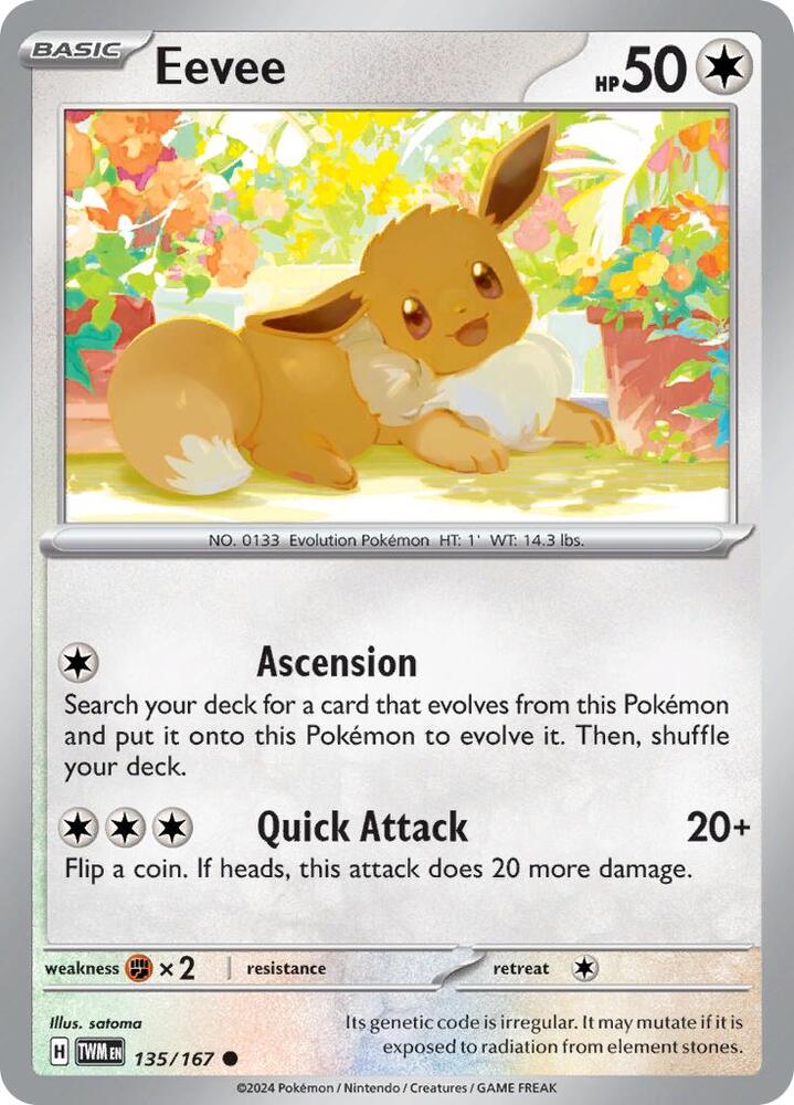 Pokemon Eevee 135/167 Twilight Masquerade