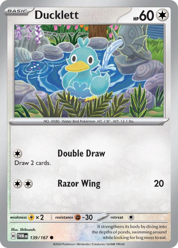 Pokemon Ducklett 139/167 Twilight Masquerade
