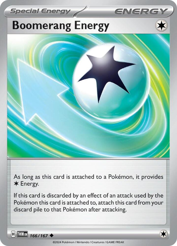 Pokemon Boomerang Energy 166/167 Twilight Masquerade