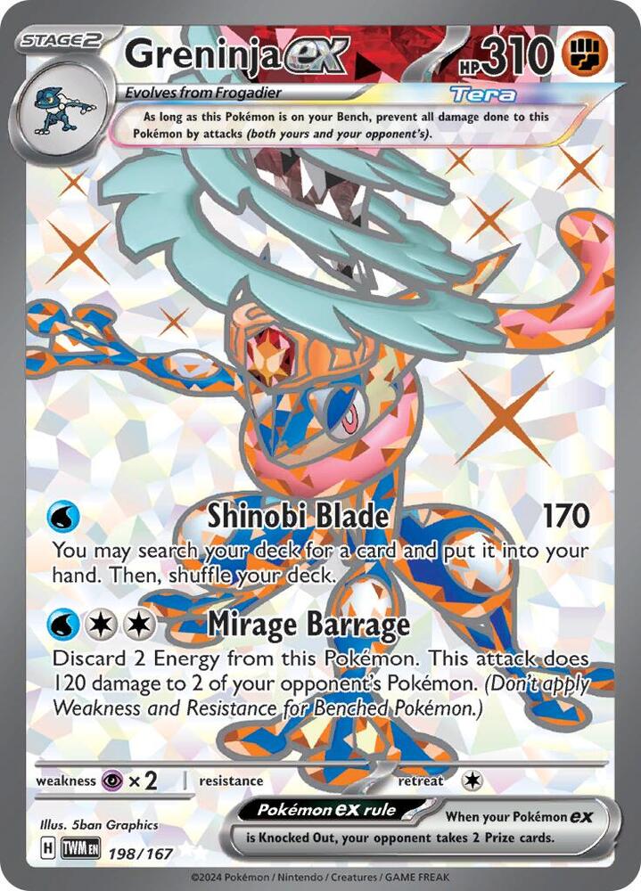 Pokemon Greninja ex 198/167 Twilight Masquerade