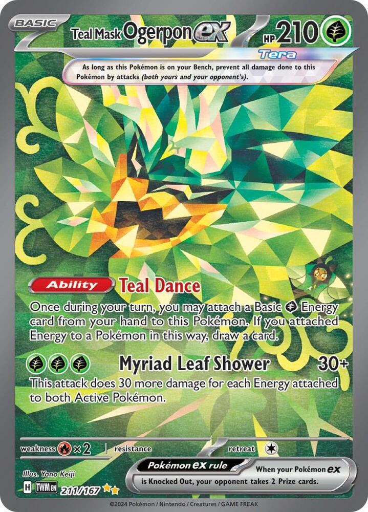 Pokemon Teal Mask Ogerpon ex 211/167 Twilight Masquerade