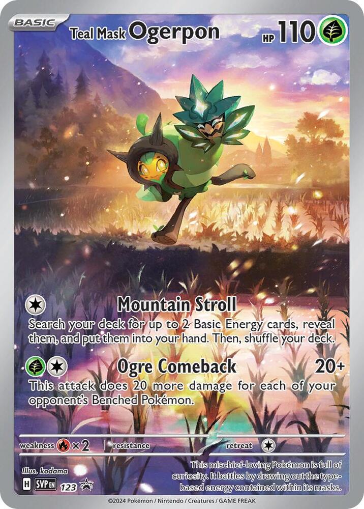 Pokemon Teal Mask Ogerpon 123 SVP Black Star Promos
