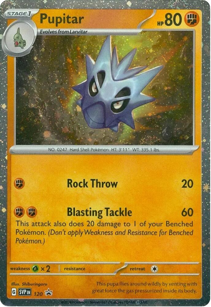 Pokemon Pupitar 120 SVP Black Star Promos