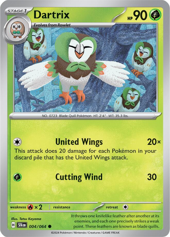 Pokemon Dartrix 4/64 Shrouded Fable